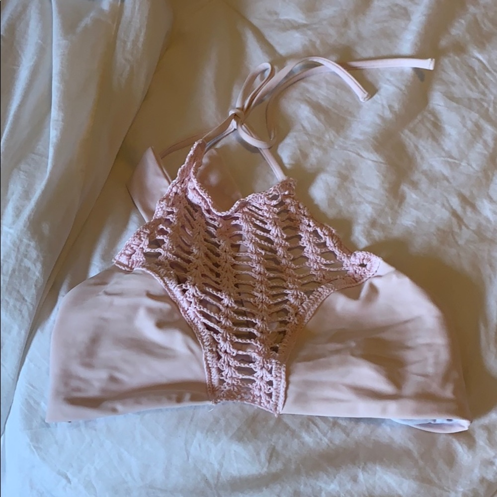 pac sun light pink bikini top
